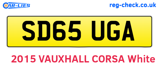 SD65UGA are the vehicle registration plates.