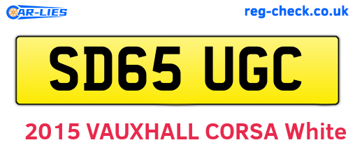 SD65UGC are the vehicle registration plates.
