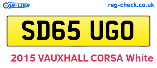 SD65UGO are the vehicle registration plates.