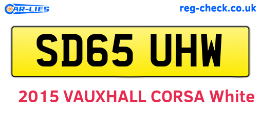 SD65UHW are the vehicle registration plates.