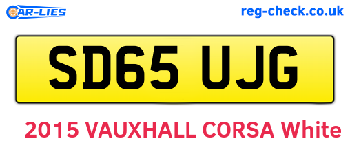 SD65UJG are the vehicle registration plates.