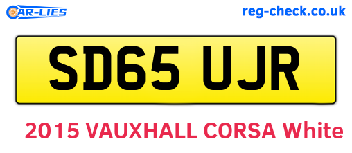 SD65UJR are the vehicle registration plates.