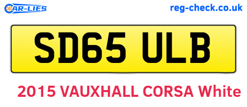 SD65ULB are the vehicle registration plates.