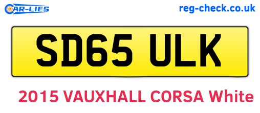 SD65ULK are the vehicle registration plates.