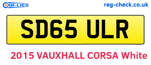 SD65ULR are the vehicle registration plates.