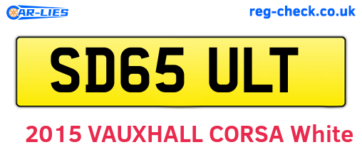 SD65ULT are the vehicle registration plates.