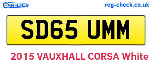 SD65UMM are the vehicle registration plates.