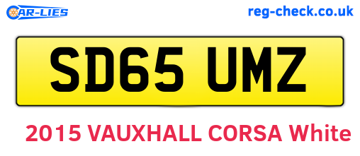 SD65UMZ are the vehicle registration plates.