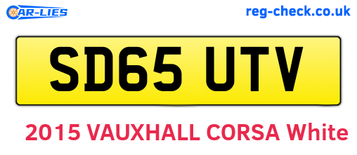 SD65UTV are the vehicle registration plates.