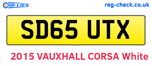 SD65UTX are the vehicle registration plates.