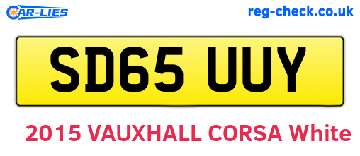 SD65UUY are the vehicle registration plates.