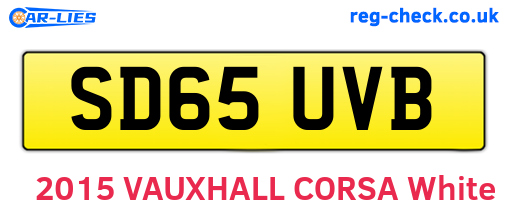 SD65UVB are the vehicle registration plates.