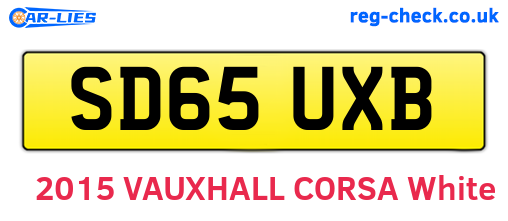 SD65UXB are the vehicle registration plates.