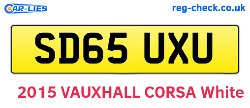 SD65UXU are the vehicle registration plates.