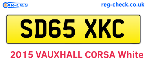 SD65XKC are the vehicle registration plates.