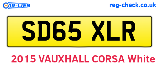 SD65XLR are the vehicle registration plates.