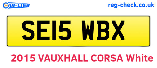 SE15WBX are the vehicle registration plates.