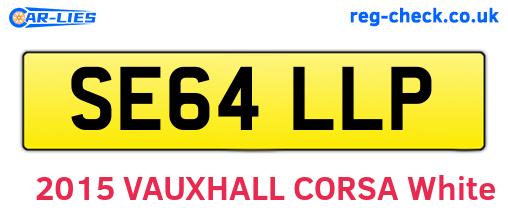 SE64LLP are the vehicle registration plates.