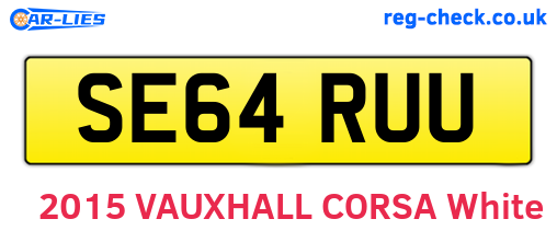 SE64RUU are the vehicle registration plates.