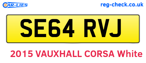 SE64RVJ are the vehicle registration plates.