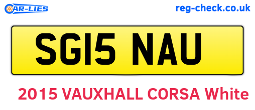 SG15NAU are the vehicle registration plates.