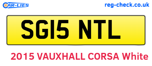 SG15NTL are the vehicle registration plates.