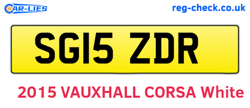 SG15ZDR are the vehicle registration plates.