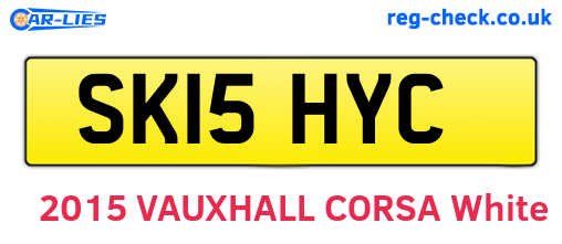 SK15HYC are the vehicle registration plates.