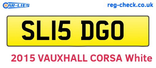 SL15DGO are the vehicle registration plates.
