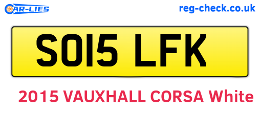 SO15LFK are the vehicle registration plates.