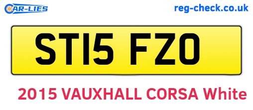 ST15FZO are the vehicle registration plates.