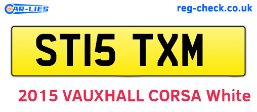 ST15TXM are the vehicle registration plates.