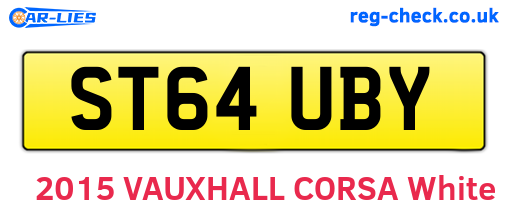 ST64UBY are the vehicle registration plates.