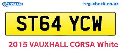ST64YCW are the vehicle registration plates.