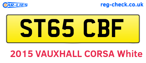 ST65CBF are the vehicle registration plates.