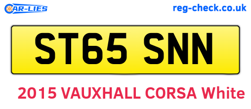 ST65SNN are the vehicle registration plates.