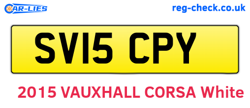 SV15CPY are the vehicle registration plates.