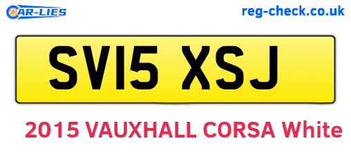 SV15XSJ are the vehicle registration plates.