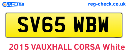 SV65WBW are the vehicle registration plates.