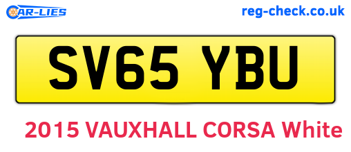SV65YBU are the vehicle registration plates.