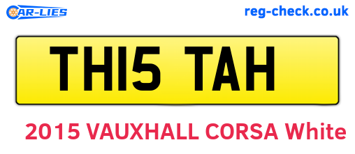 TH15TAH are the vehicle registration plates.