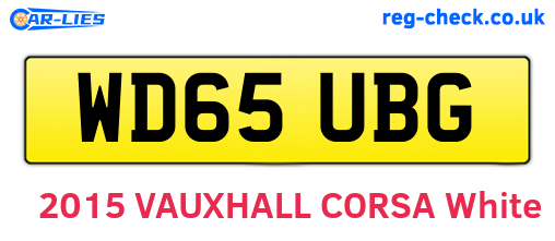 WD65UBG are the vehicle registration plates.