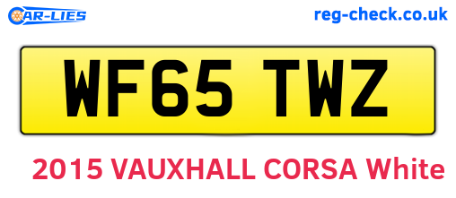 WF65TWZ are the vehicle registration plates.