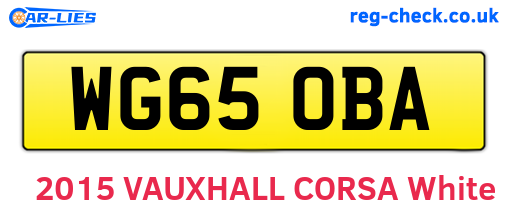 WG65OBA are the vehicle registration plates.