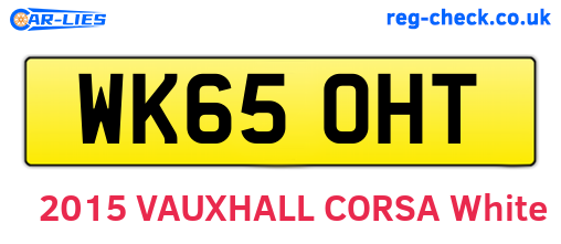 WK65OHT are the vehicle registration plates.