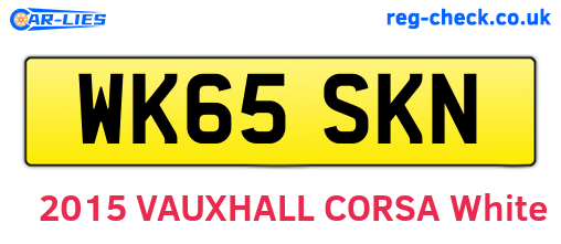 WK65SKN are the vehicle registration plates.