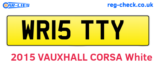 WR15TTY are the vehicle registration plates.