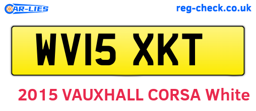 WV15XKT are the vehicle registration plates.
