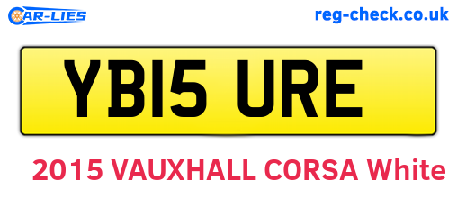 YB15URE are the vehicle registration plates.