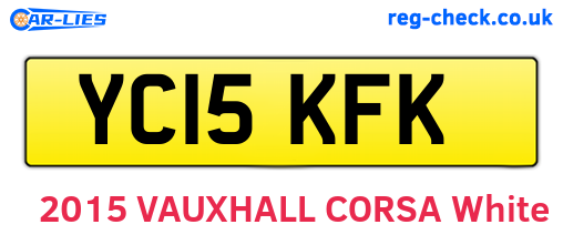 YC15KFK are the vehicle registration plates.